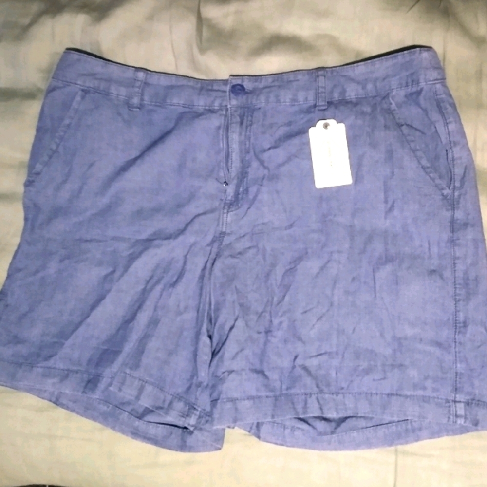 St. John's Bay 5" inseam Hi Rise Chambray Shorts